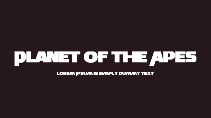 Planet of the Apes Font