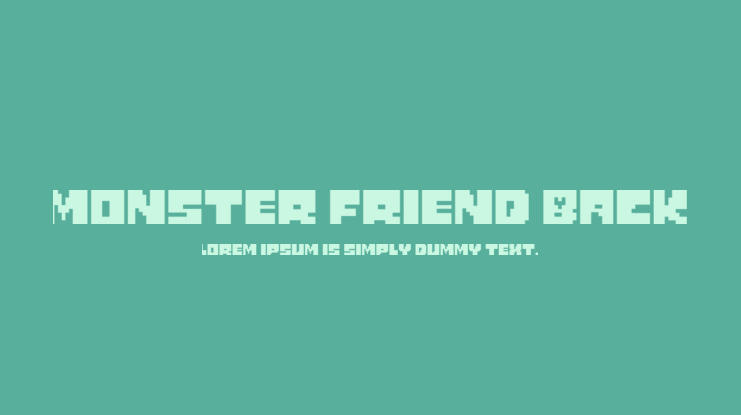 Monster Friend Back Font Family