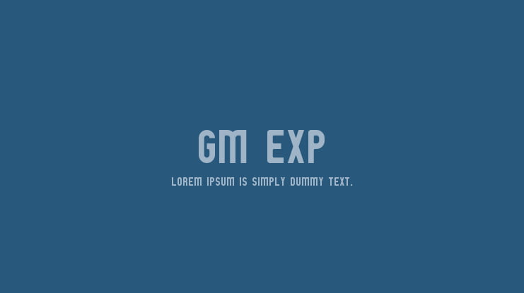 GM Exp Font Family