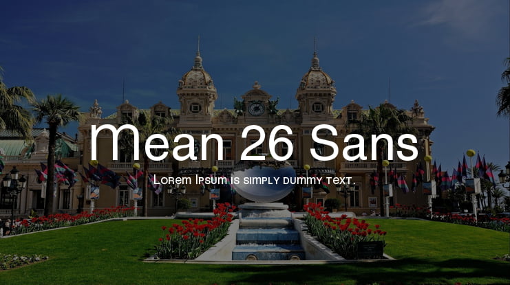 Mean 26 Sans Font