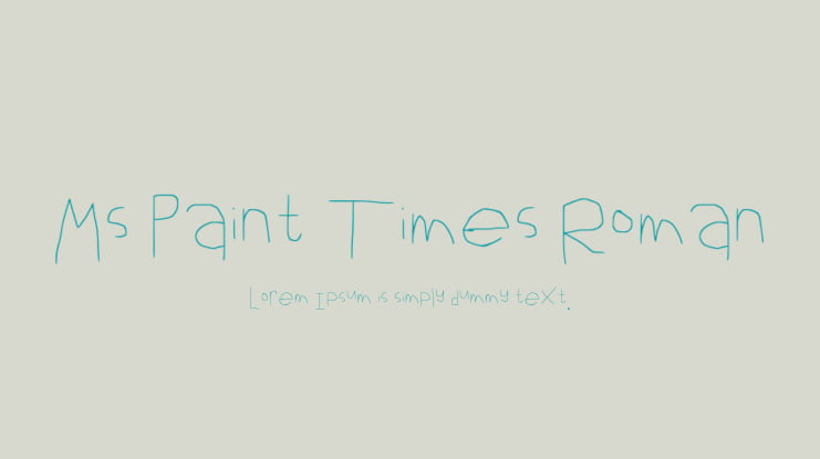 Ms Paint Times Roman Font