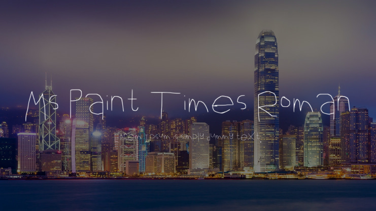 Ms Paint Times Roman Font