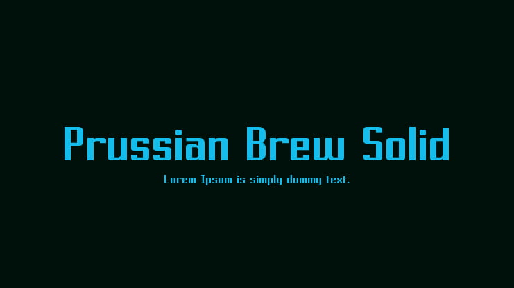 Prussian Brew Solid Font