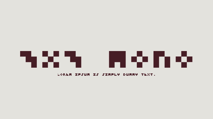 3x3 Mono Font