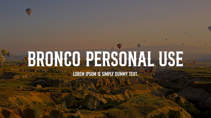Bronco Personal Use Font