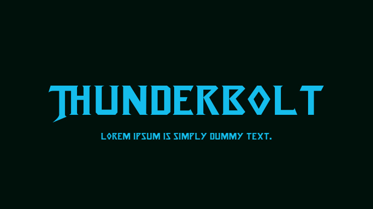 Thunderbolt Font