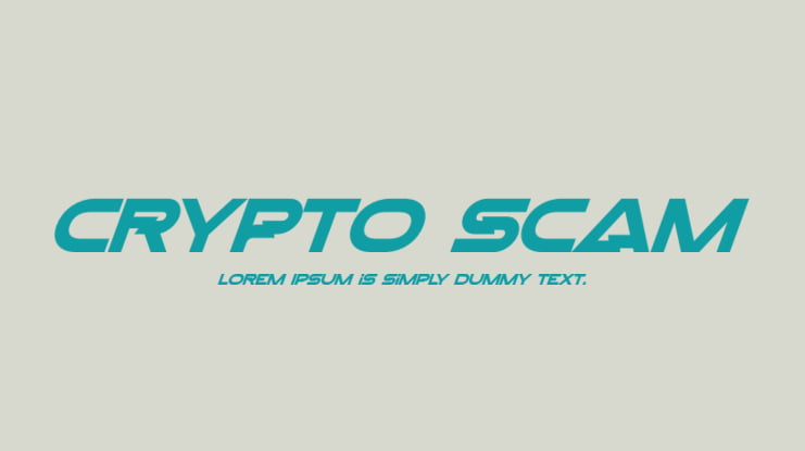 Crypto Scam Font