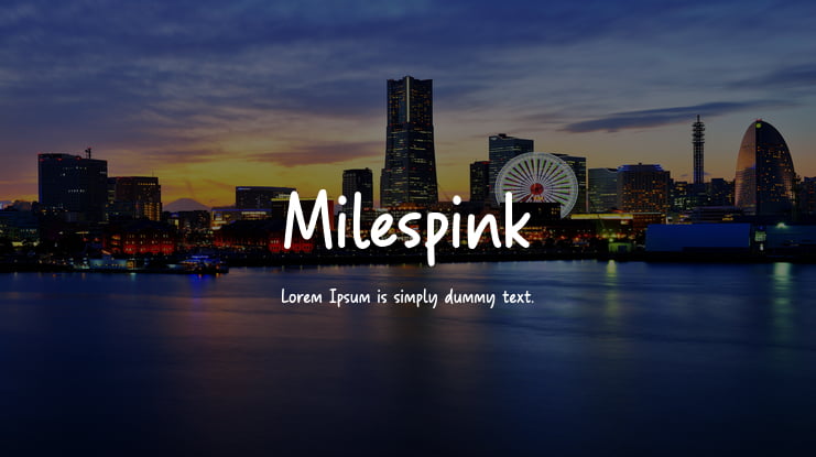 Milespink Font