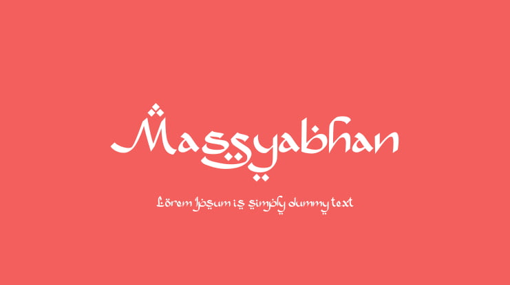 Massyabhan Font