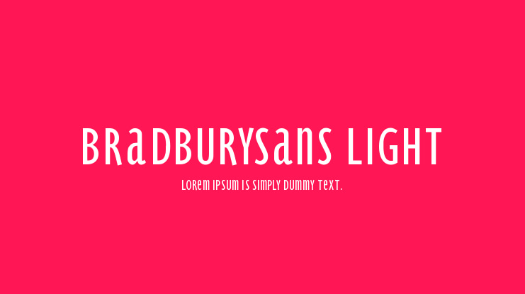 BradburySans Light Font