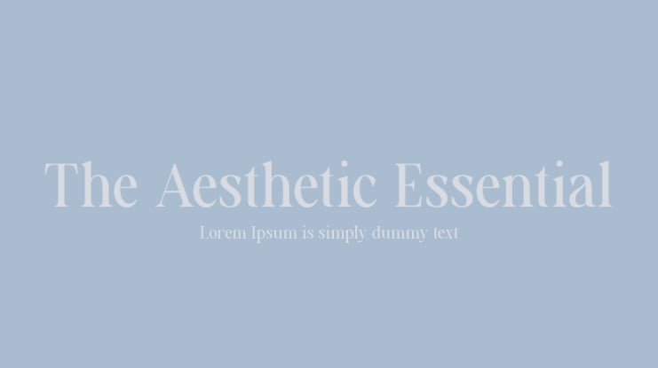 The Aesthetic Essential Font