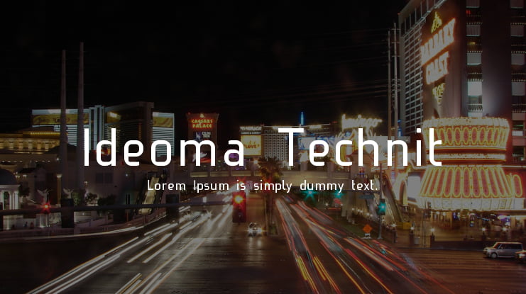 Ideoma Technit Font