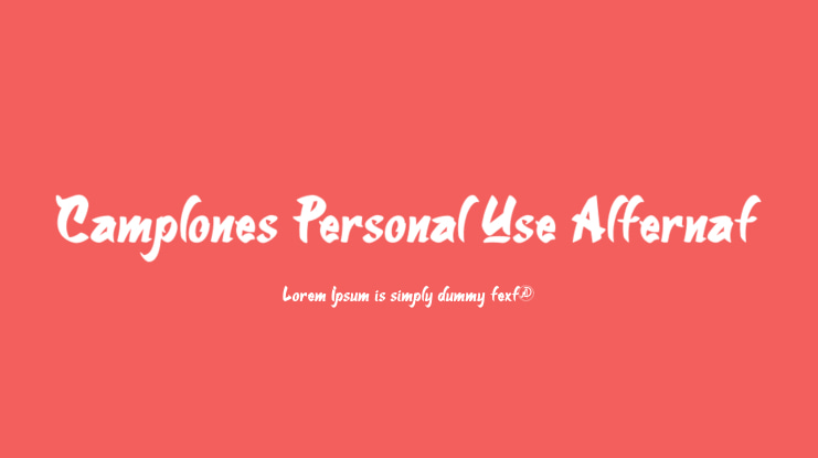 Camplones Personal Use Alternat Font Family