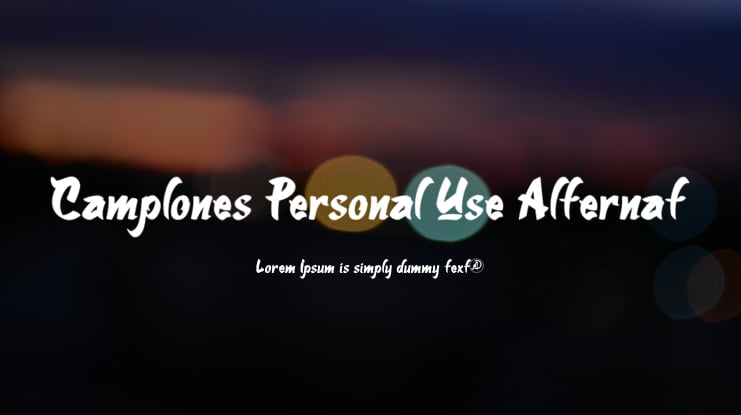 Camplones Personal Use Alternat Font Family