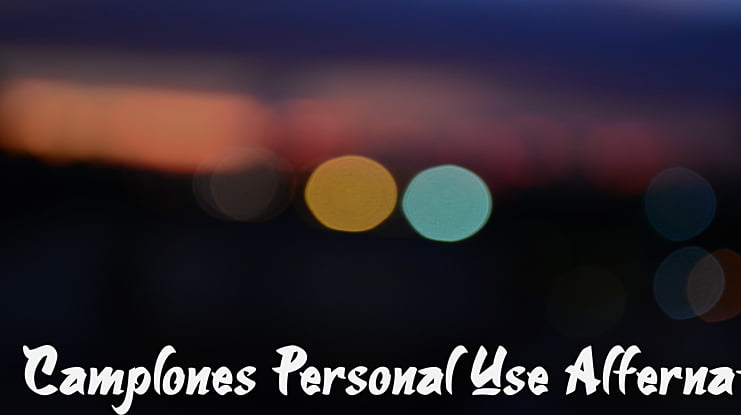 Camplones Personal Use Alternat Font Family