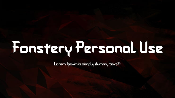 Fonstery Personal Use Font Family