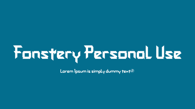 Fonstery Personal Use Font Family