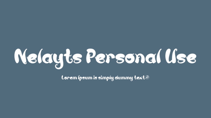 Nelayts Personal Use Font Family