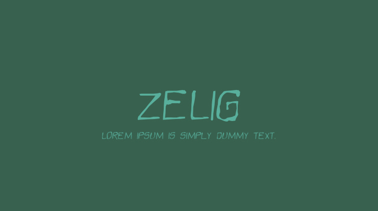 ZELIG Font