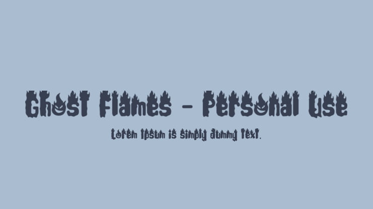 Ghost Flames - Personal Use Font