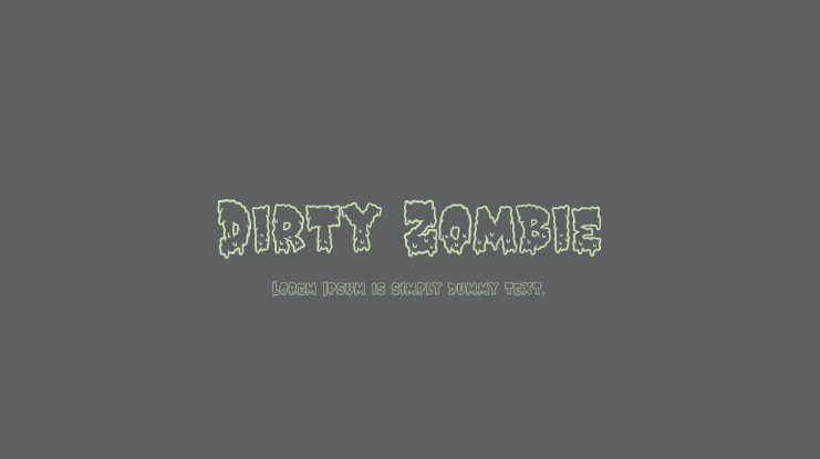 Dirty Zombie Font