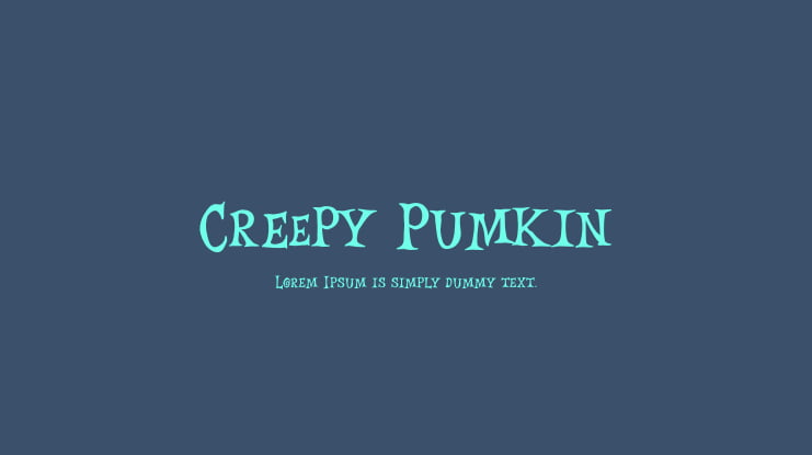 Creepy Pumkin Font