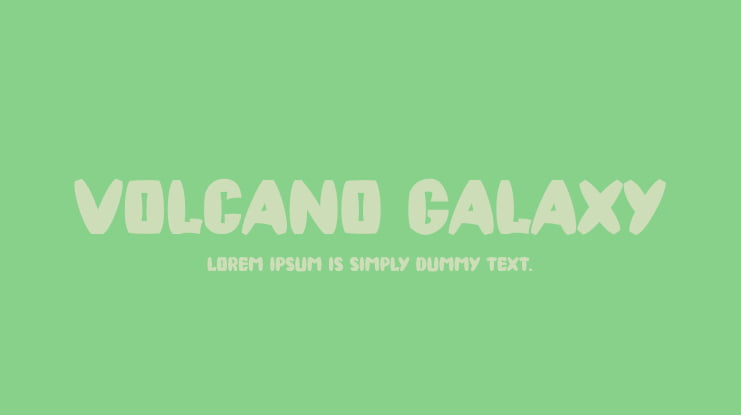 VOLCANO GALAXY Font
