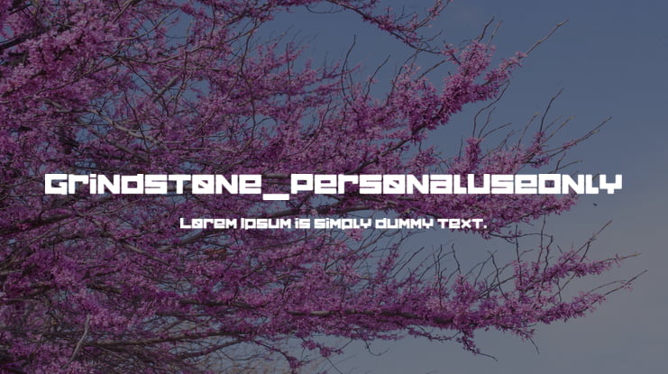 Grindstone_PersonalUseOnly Font