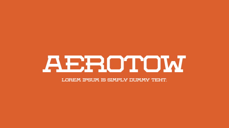 Aerotow Font