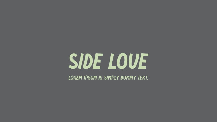 Side Love Font