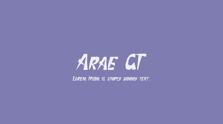 Arae GT Font