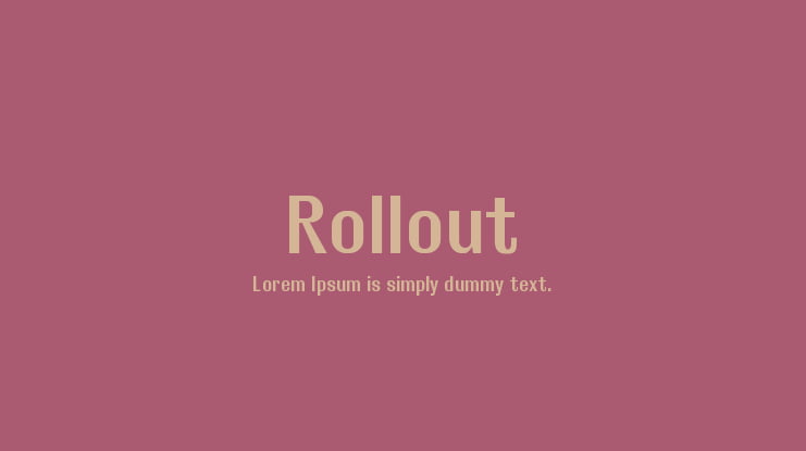 Rollout Font Family