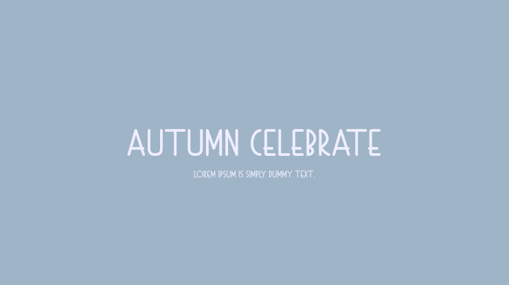 Autumn Celebrate Font Family