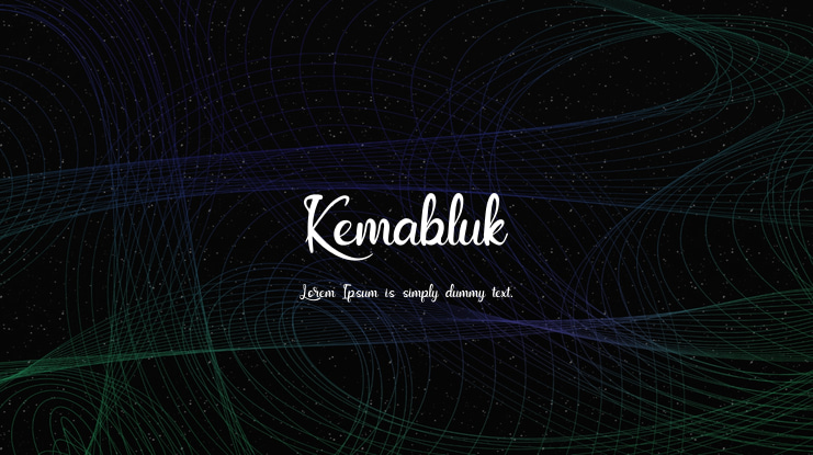 Kemabluk Font