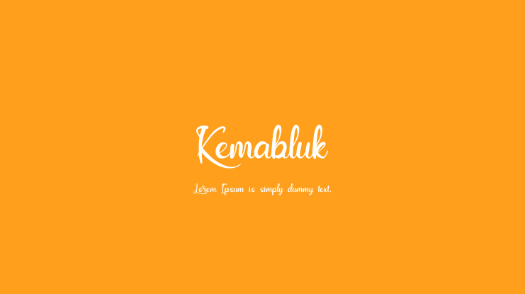 Kemabluk Font