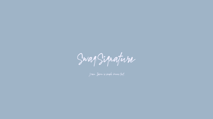 SwagSignature Font