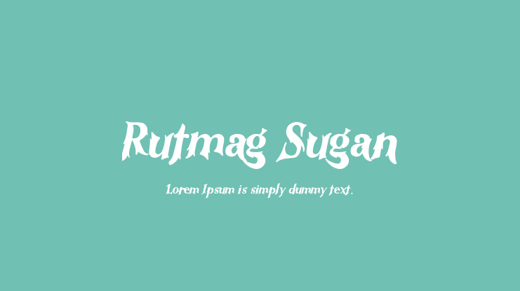 Rutmag Sugan Font