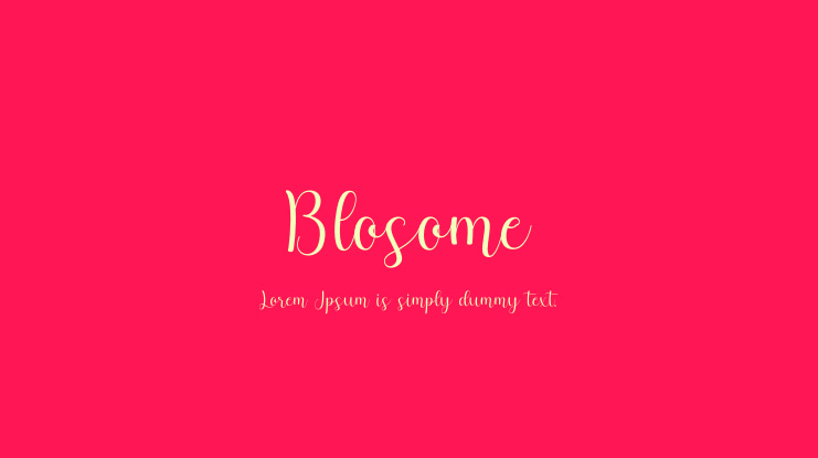 Blosome Font