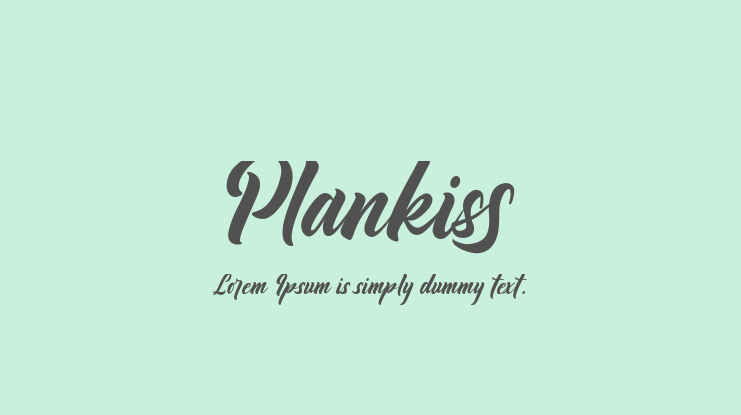 Plankiss Font