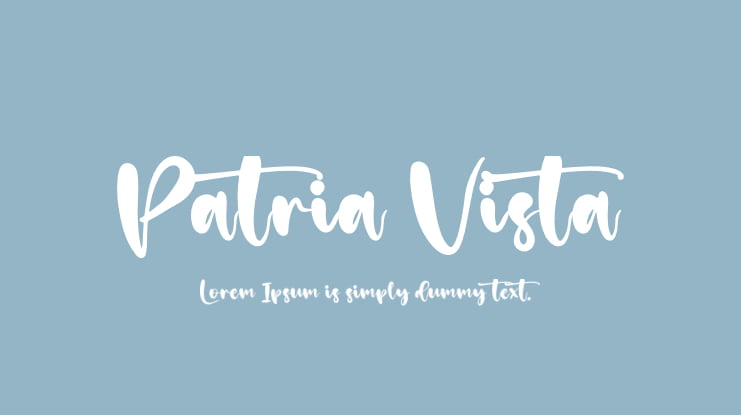 Patria Vista Font Family