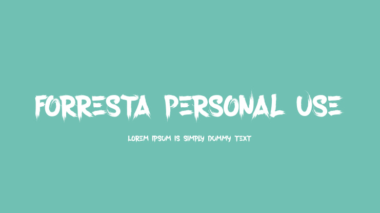 Forresta Personal Use Font