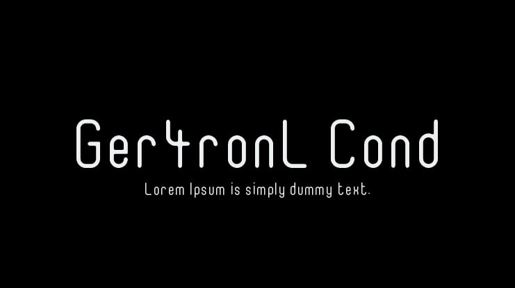 Ger4ronL Cond Font
