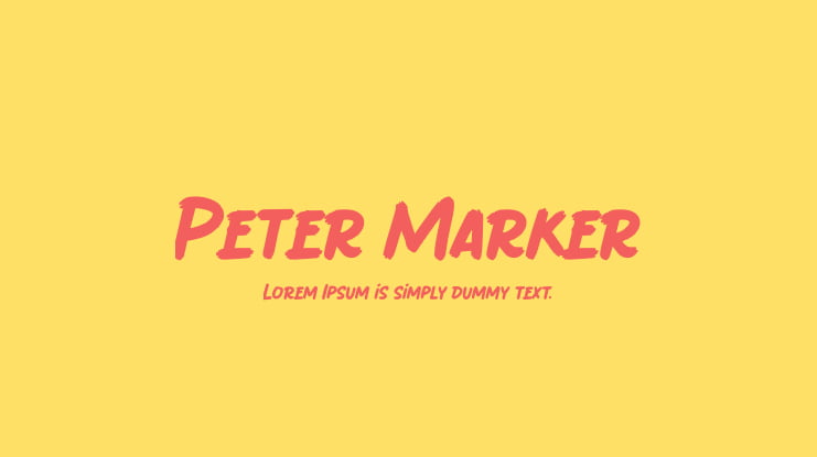 Peter Marker Font