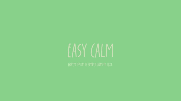 Easy Calm Font