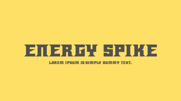 Energy Spike Font Family