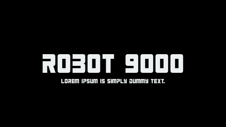 Robot 9000 Font Family