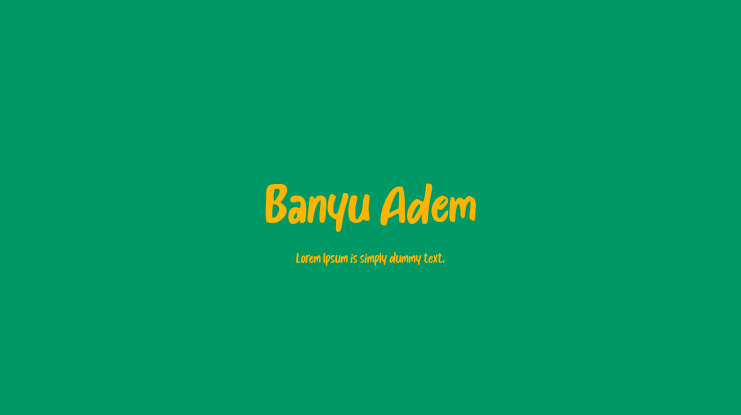 Banyu Adem Font