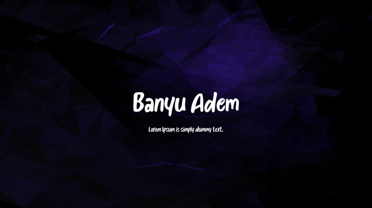 Banyu Adem Font