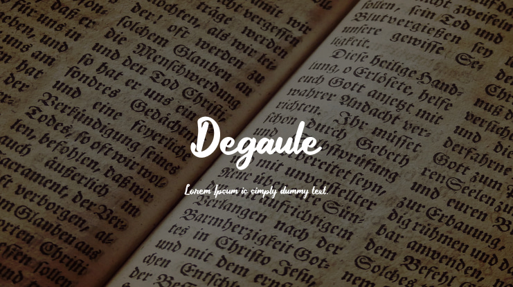 Degaule Font