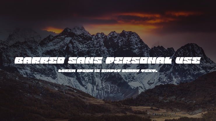 Barred Sans PERSONAL USE Font Family